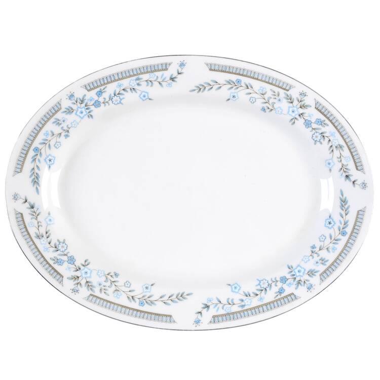 CX877 Platinum Trim 12" Oval Serving Platter
