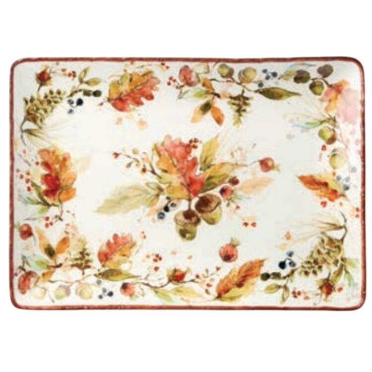 Autumn Meadows 14" Rectangular Serving Platter