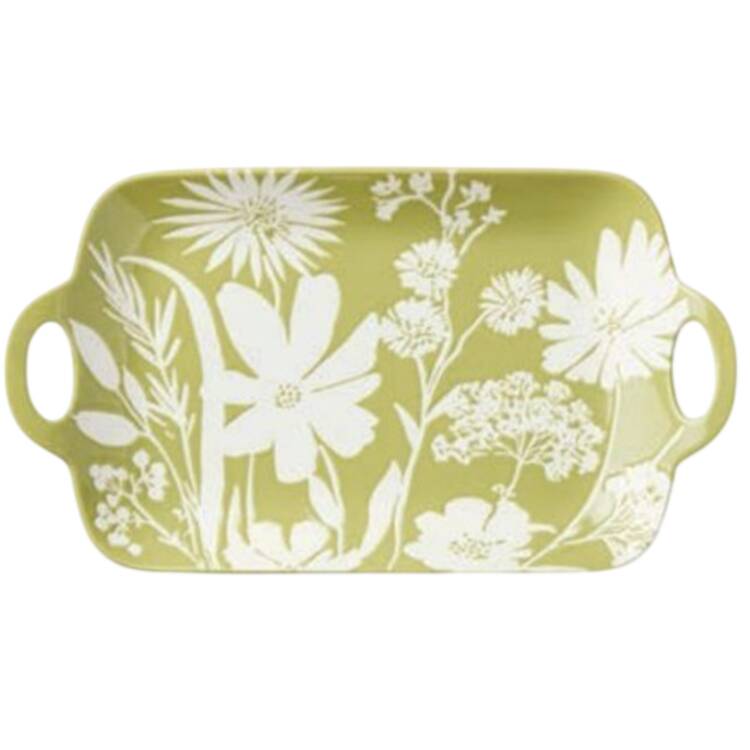 Wildflowers 14" Rectangular Handled Tray