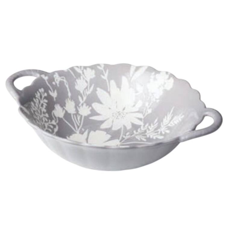 Wildflowers Round Bowl with Handles