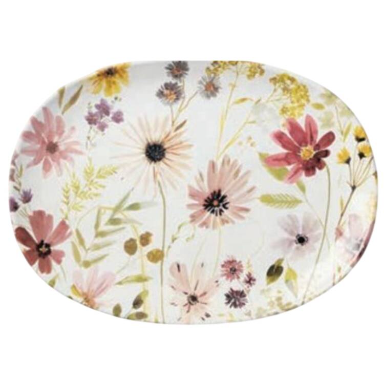 Wildflowers 16" Oval Serving Platter
