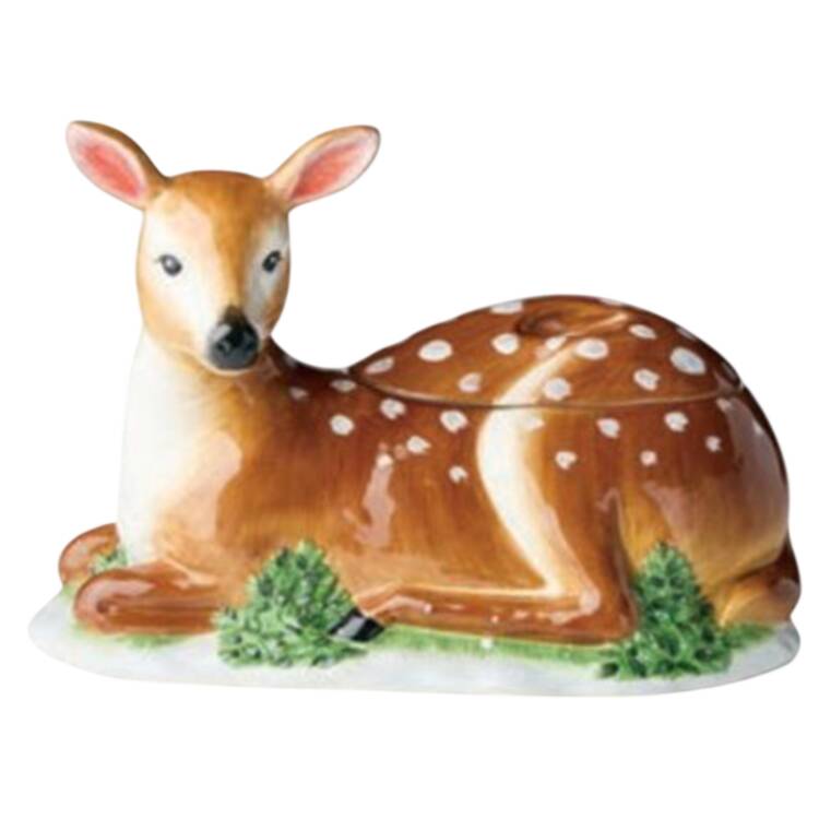 Winter's Cabin Figural Cookie Jar & Lid