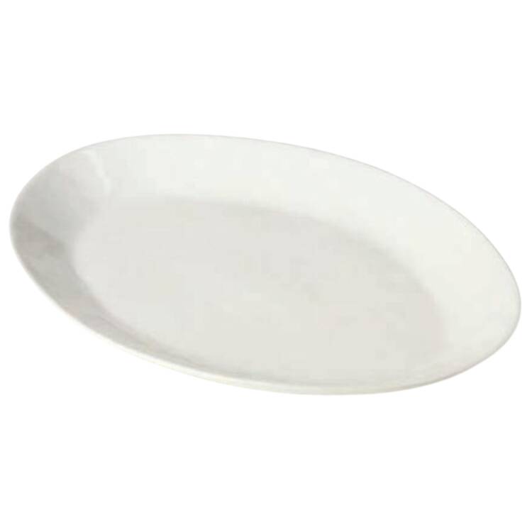 Linen Cream 16" Oval Serving Platter