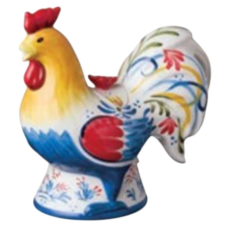 French Rooster Figural Teapot & Lid