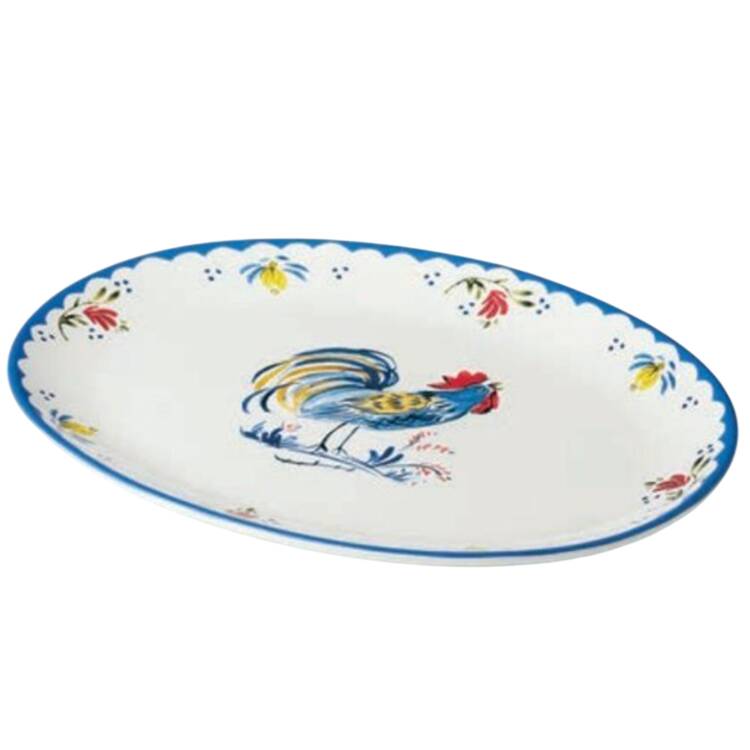 French Rooster 16" Oval Serving Platter