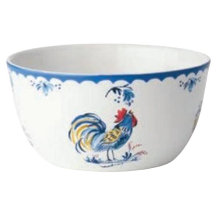 French Rooster 11" Round Deep Bowl