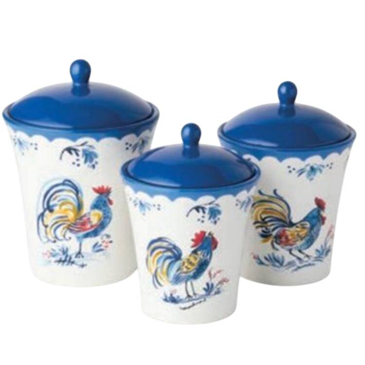 French Rooster Small Canister & Lid