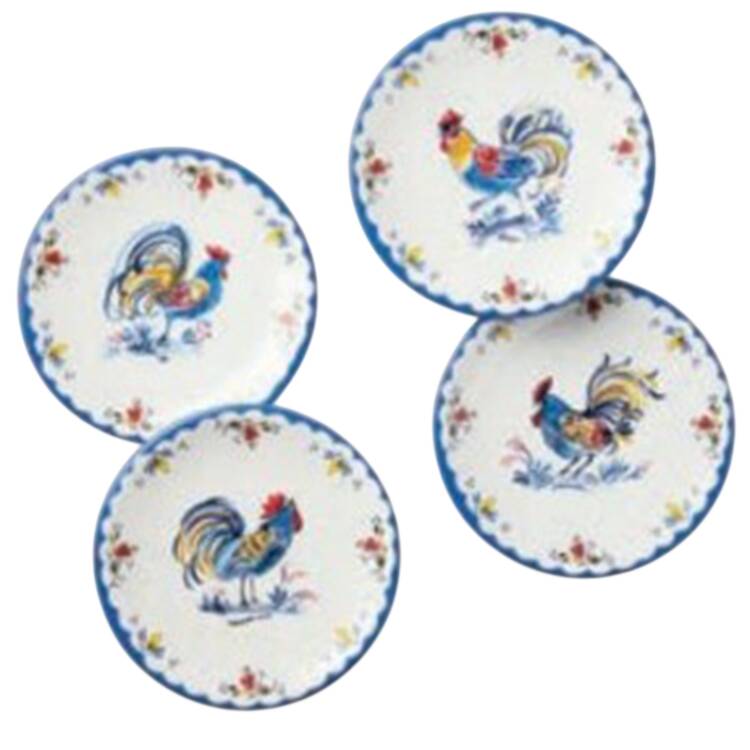 French Rooster Canape Plate