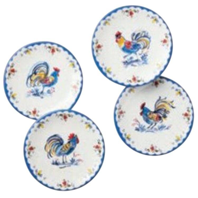 French Rooster Canape Plate