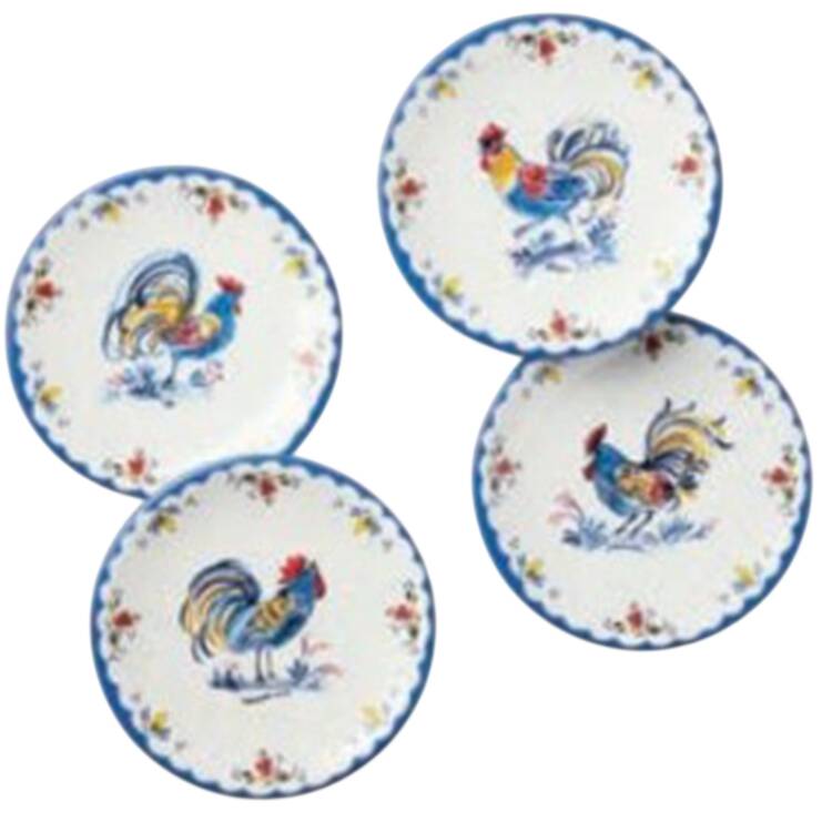 French Rooster Canape Plate