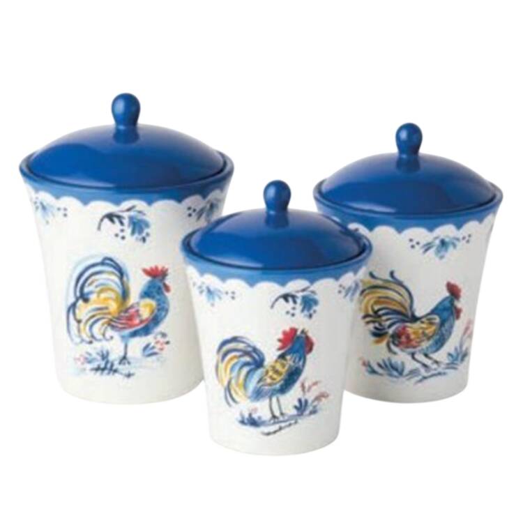 French Rooster Medium Canister & Lid