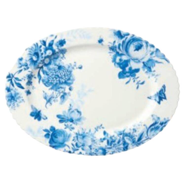 Gabrielle Blue 16" Oval Serving Platter