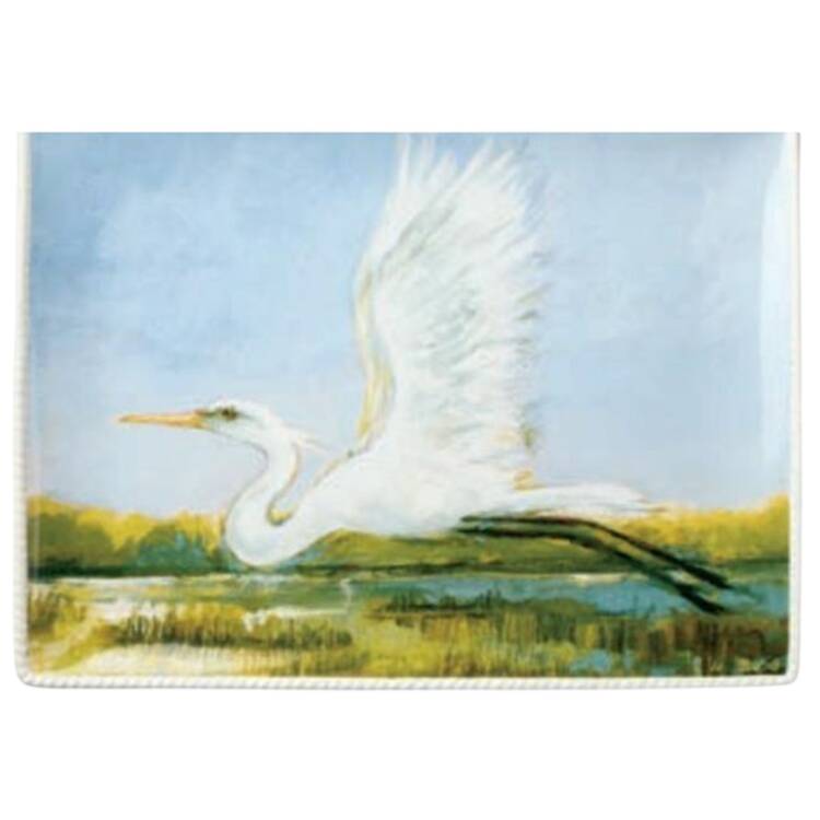 Coastal Birds 16" Rectangular Serving Platter