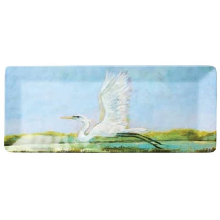 Coastal Birds 19" Rectangular Melamine Platter