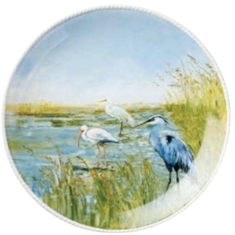 Coastal Birds 13" Round Platter