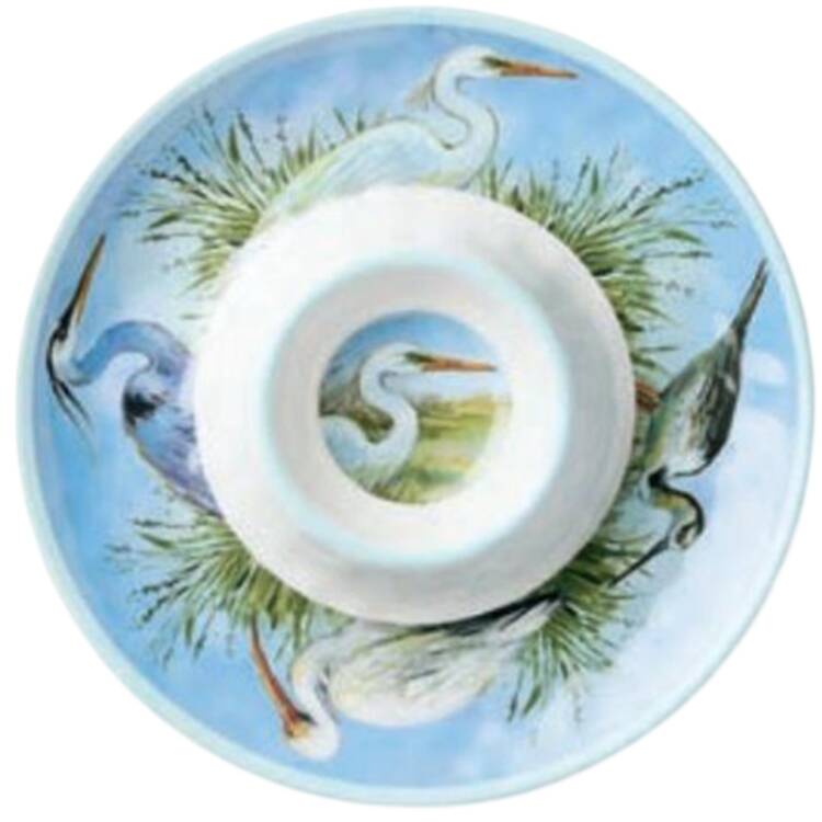 Coastal Birds 1 Piece Melamine Chip & Dip