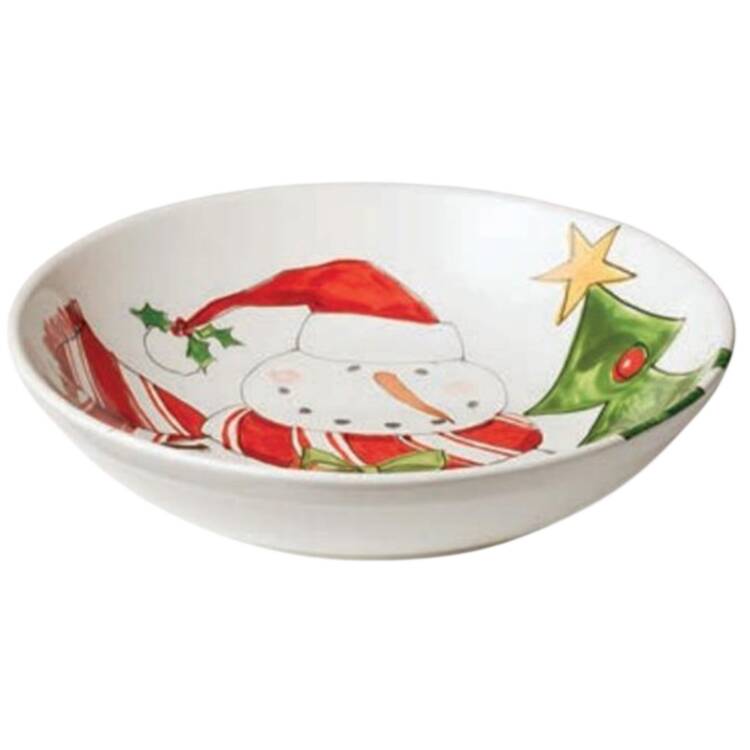 Snowman Delight 13" Round Serving Bowl