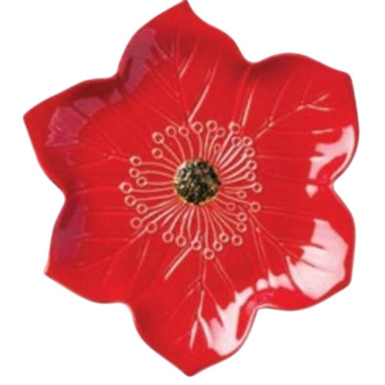 Festive Blooms Figural Dessert/Pie Plate