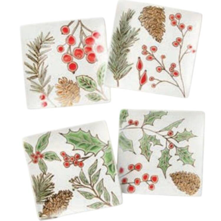Festive Blooms Canape Plate