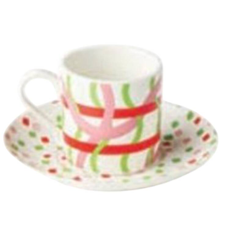 Scarlet Ribbon Espresso Cup and Saucer Set