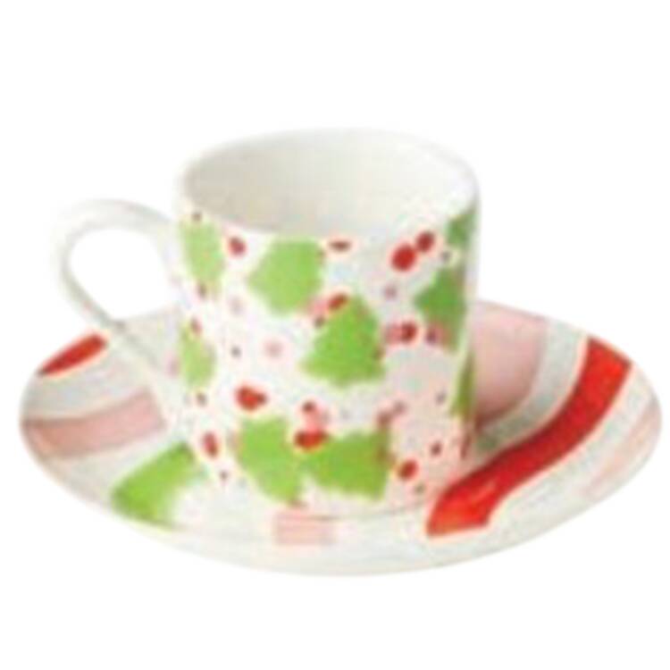 Scarlet Ribbon Espresso Cup and Saucer Set