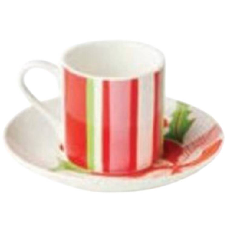 Scarlet Ribbon Espresso Cup and Saucer Set