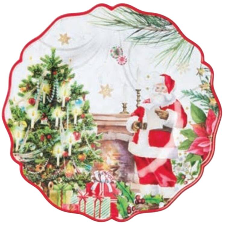 Santa's Delivery 14" Round Platter