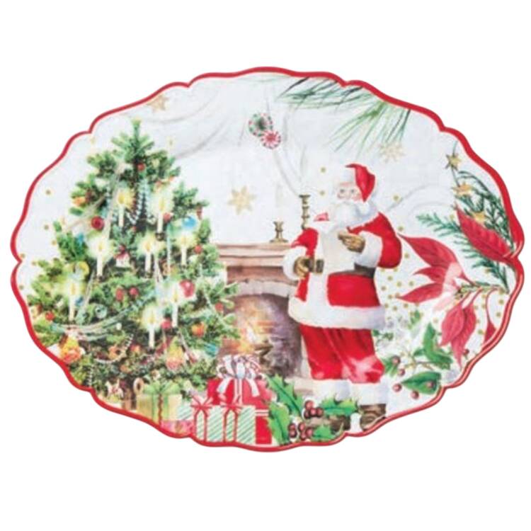 Santa's Delivery 18" Oval Serving Platter