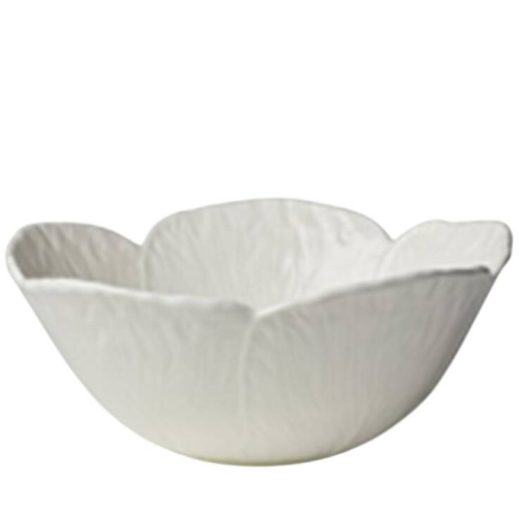 Le Jardin White Cabbage 12" Round Deep Bowl by Certified International