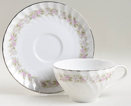 Teahouse Rose Flat Cup & Saucer Set