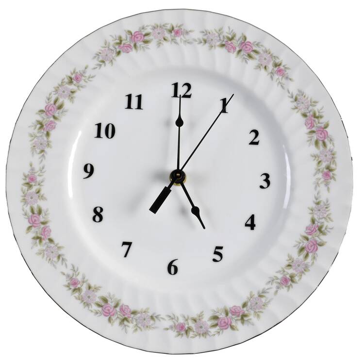 Teahouse Rose 1-2" depth  Clock Plate HC