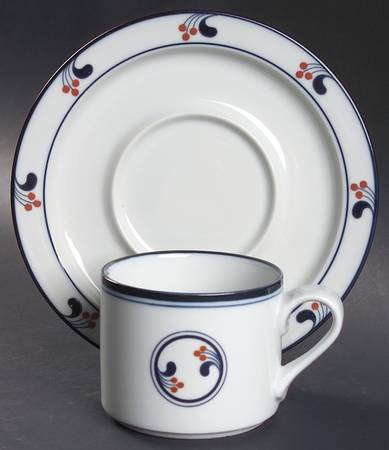 Aalborg (Red Berries) Flat Cup & Saucer Set