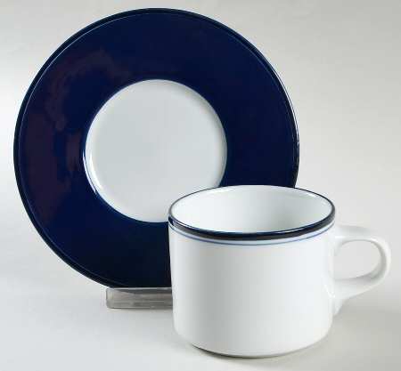 Adagio Blue (Portugal) Flat Cup & Saucer Set