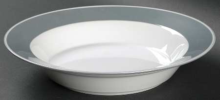Adagio Gray Rim Soup Bowl