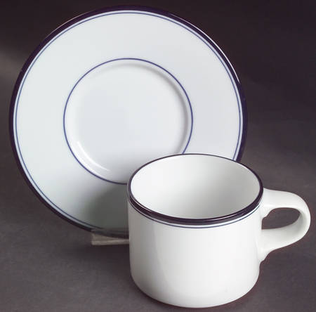 Allegro Blue (Portugal, Sri Lanka and Thailand) Flat Cup & Saucer Set