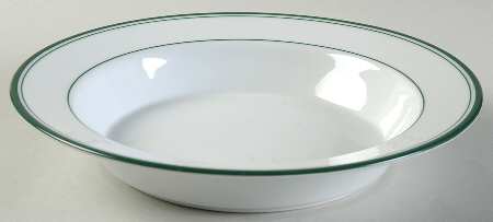Allegro Green Rim Soup Bowl
