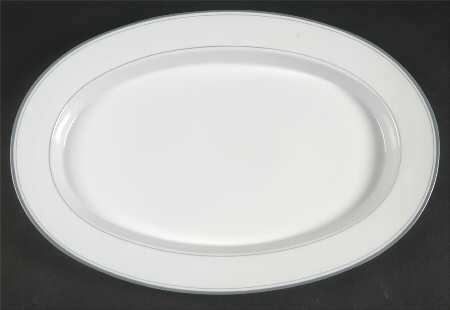 Allegro Grey 16" Oval Serving Platter