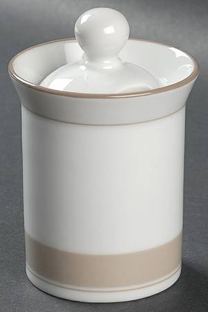 Allegro Taupe Sugar Bowl & Lid