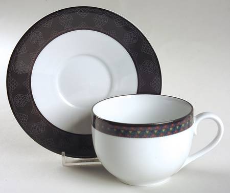 Amish Shadow Flat Cup & Saucer Set