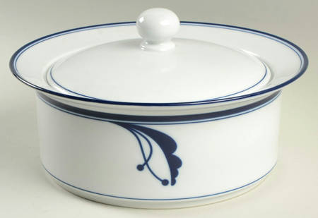 Bayberry Blue (Japan, Portugal) 2 Qt Round Covered Casserole