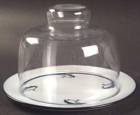 Bayberry Blue (Japan, Portugal) Round Cheese Dish & Lid