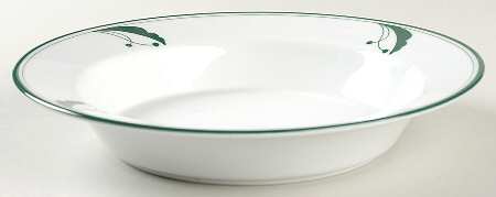 Bayberry Green Rim Soup Bowl
