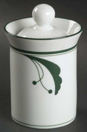 Bayberry Green Sugar Bowl & Lid