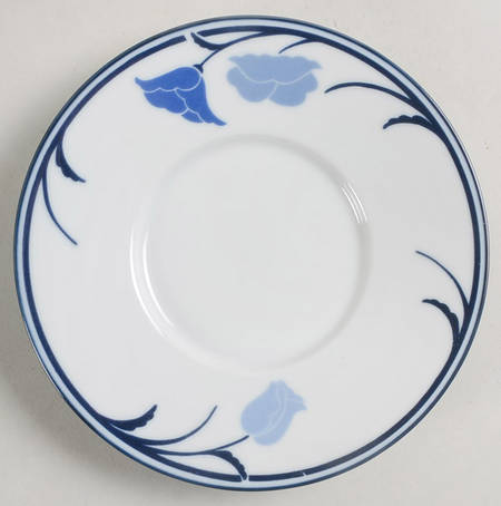 Belles Fleurs Blue Saucer for Flat Cup