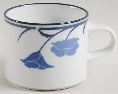Belles Fleurs Blue Flat Cup