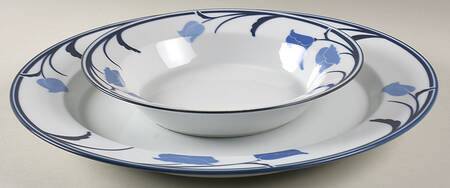Belles Fleurs Blue 3 1/8"-3 3/8" Lazy Susan (Chop & Bowl) HC