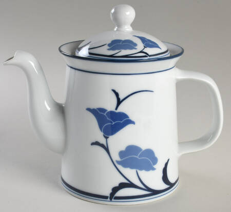 Belles Fleurs Blue Coffee Pot & Lid