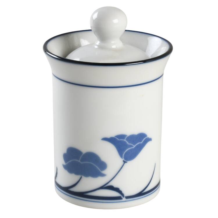 Belles Fleurs Blue Sugar Bowl & Lid
