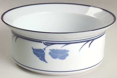 Belles Fleurs Blue 7" Round Vegetable Bowl