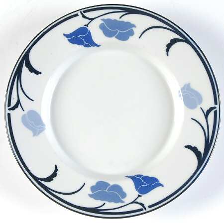 Belles Fleurs Blue Bread & Butter Plate